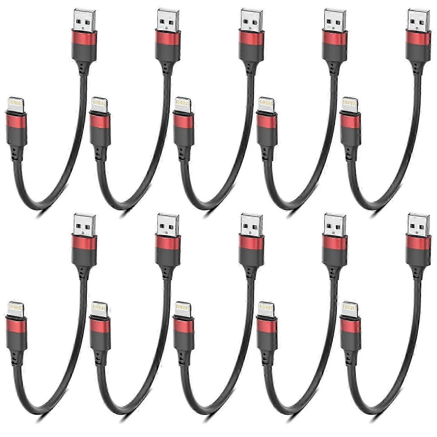 6 inch Short Lightning Cable Bulk 10Pack, [MFi Certified] Multipack 0.5ft iPhone hk