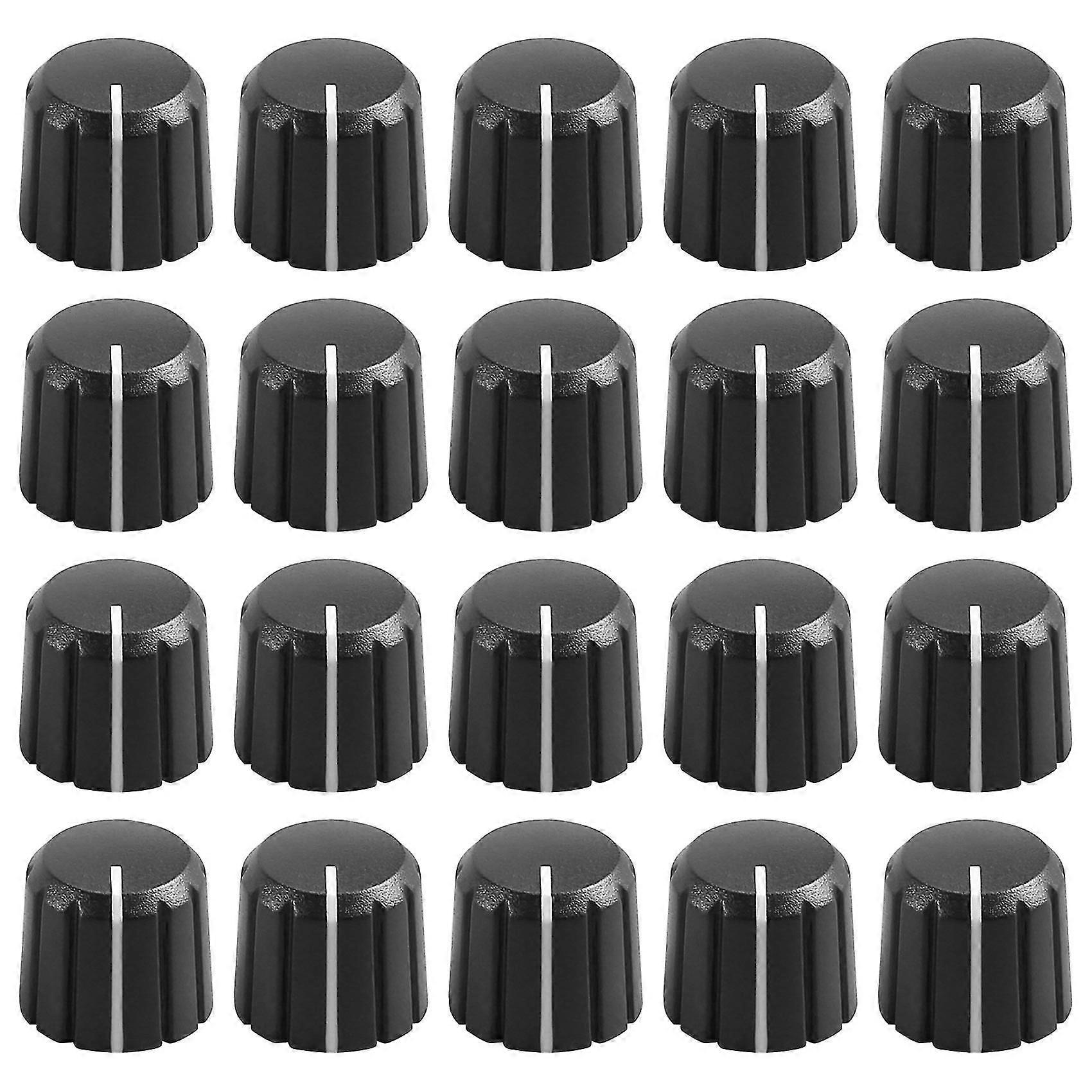 20 قطعة 15x13.5mm البلاستيك الجهد مقبض دوار لقطر 6 مم D نوع رمح حجم الغيتار المقبض.