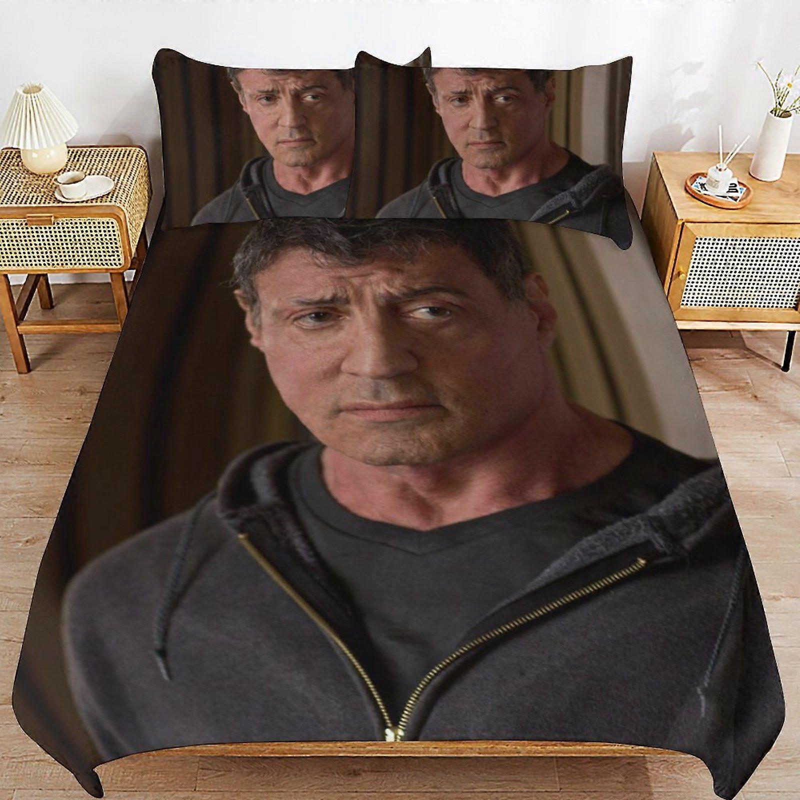 y558 Michael Sylvester Gardenzio Stallone Premium Fabric Design Soft Feel Easy Zipper Closure Durable Duvet Cover Sets for Restful Nights v558