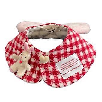 Pet Saliva Towel Collar Lattice Pattern Cat Collar Cute Rabbits Ears Adjustable Bandanas Kitten Puppy Festival Collars  S