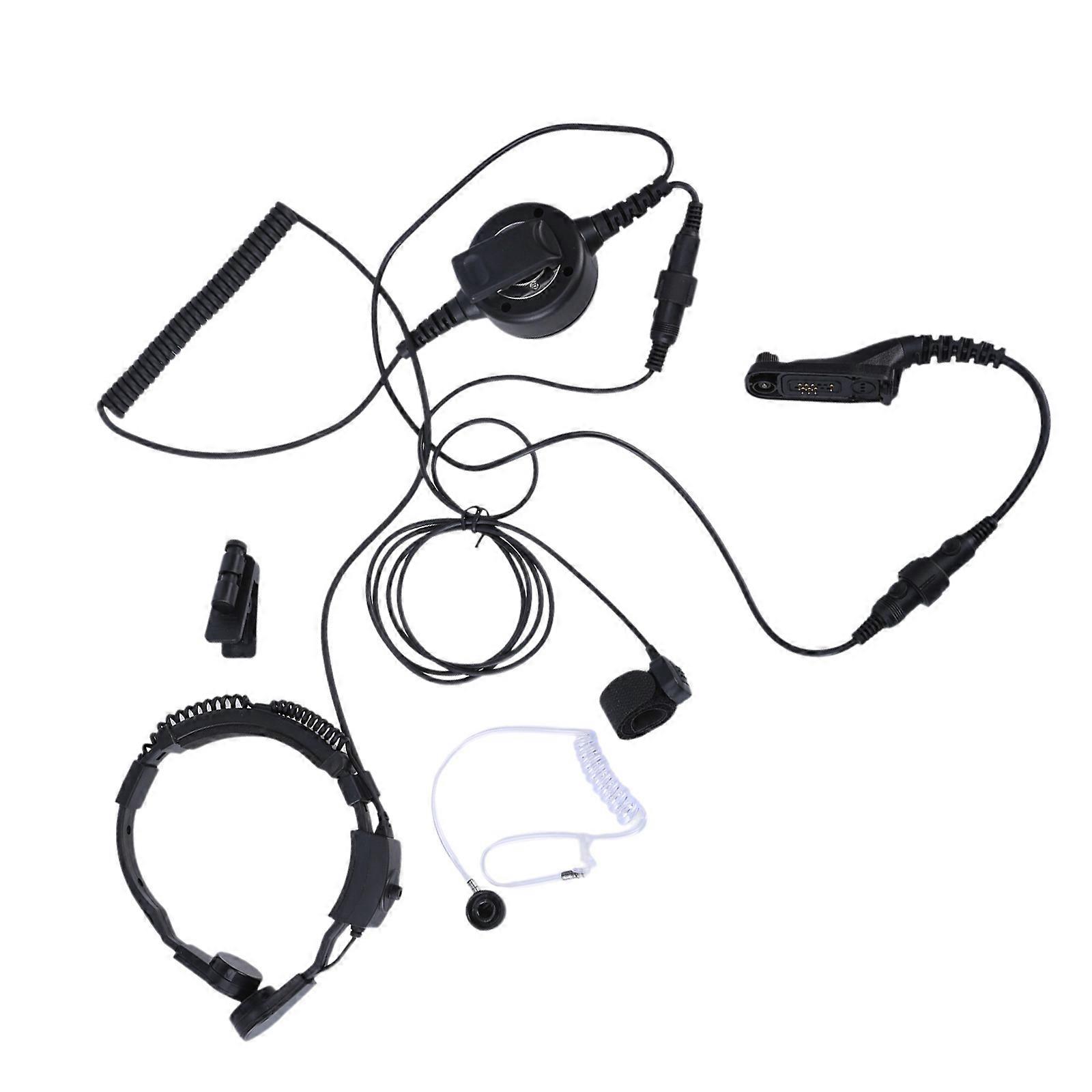 Throat Microphone Earpiece Earphone with Big Button For P8268 DP4800 DP4600 DP3400 Radio Comfortable Earbud Multicolor