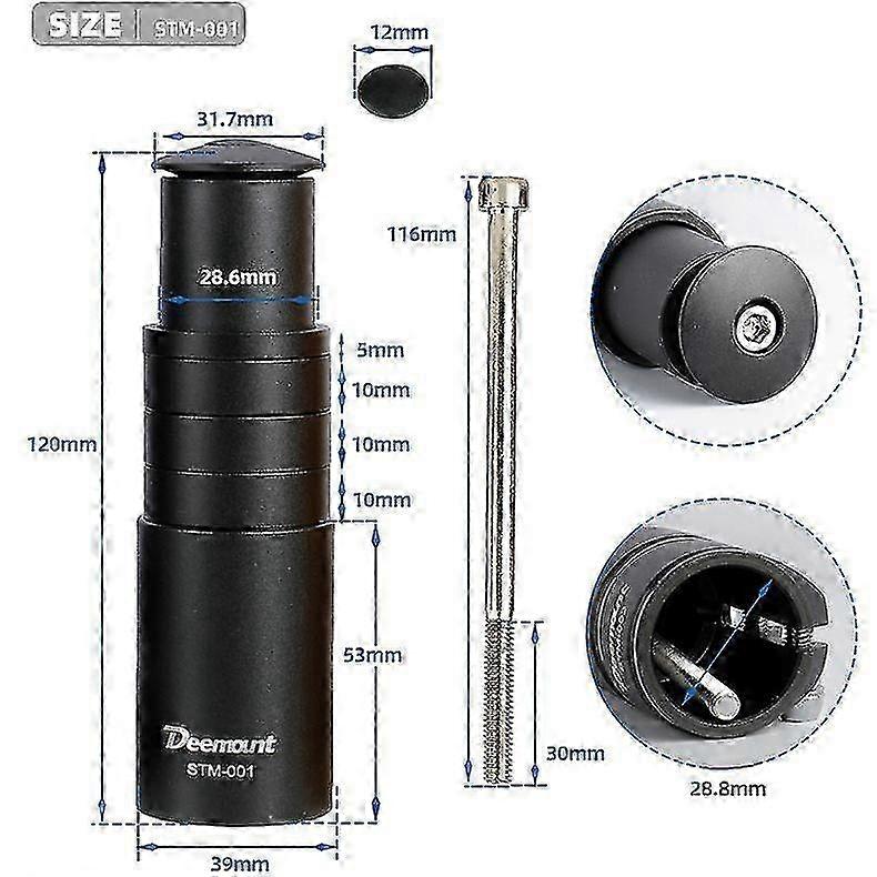 Aluminum alloy stem riser for MTB, 100mm handlebar extender, fits 28.6mm diameter