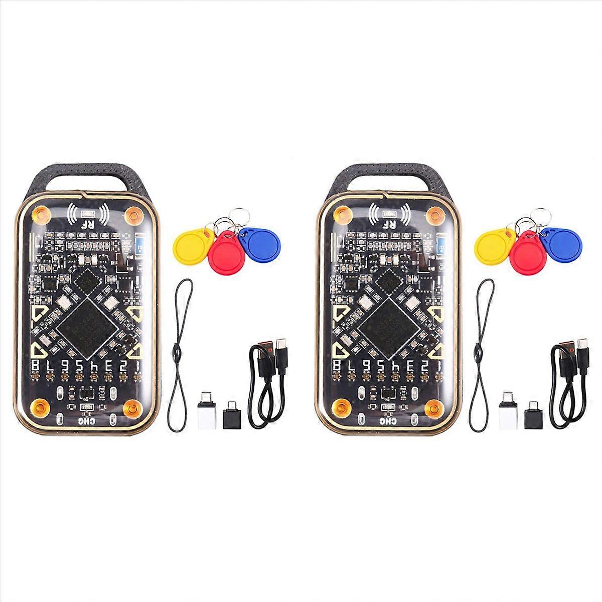2X Chameleon Ultra Smart Card Emulator RFID Smart Chip Reader+3XUID Keychain 125K 13.56M Card Decode