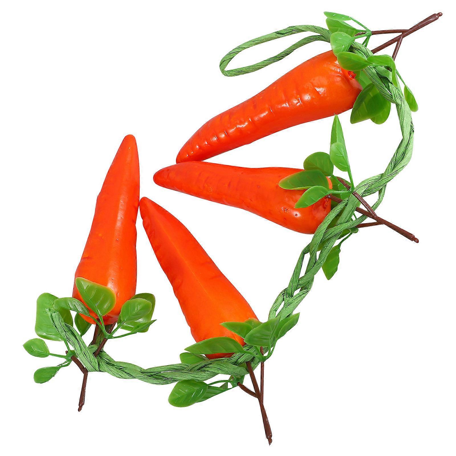 Artificial Vegetables for Decoration Lifelike Carrot String Multi Color