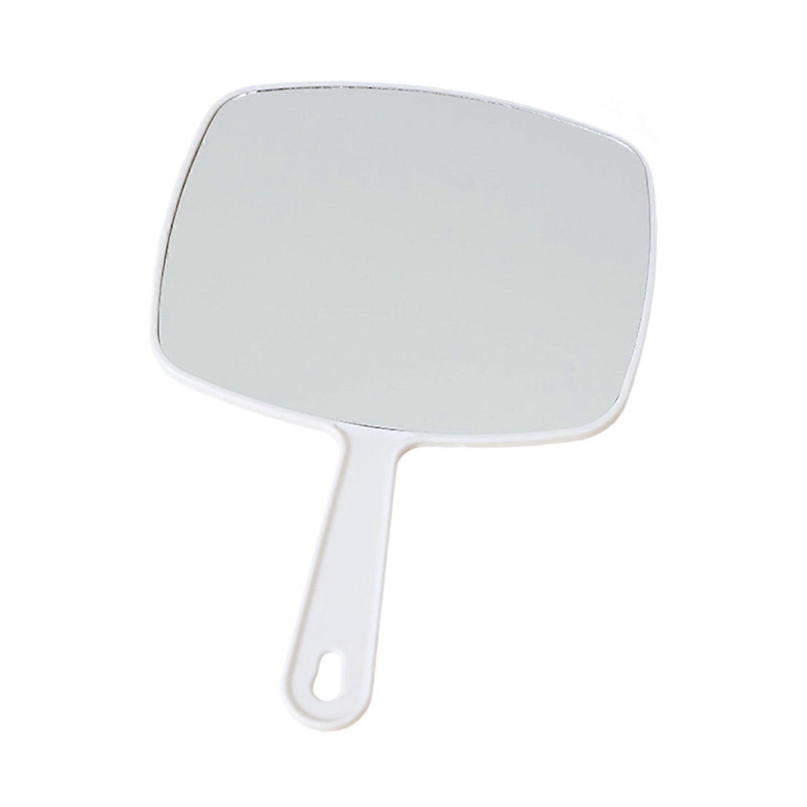 Extra Large Wall Mountable Makeup Mirror Lightweighted ABS Construction Slip proof Handle Included  White