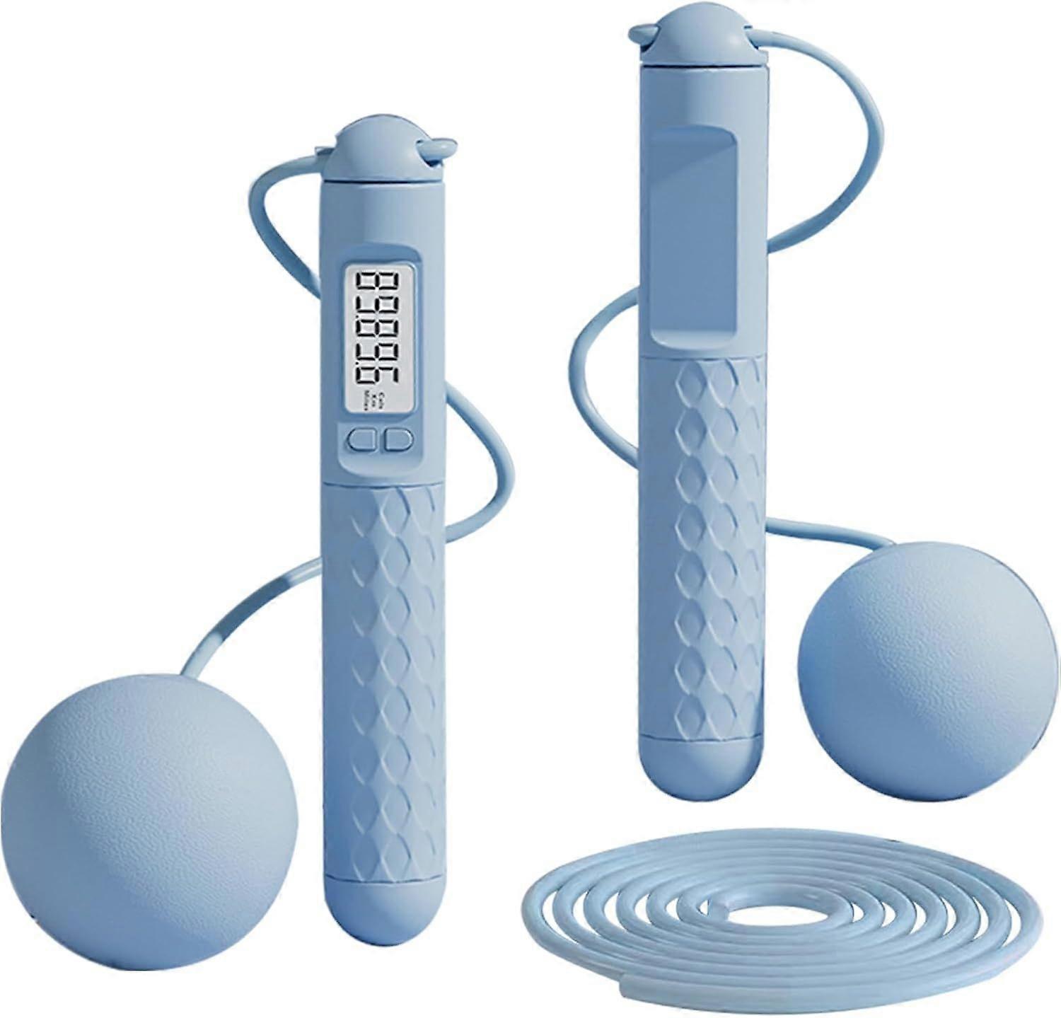 Skipping Ropes for Adults -Cordless Counter Jump Rope with Large Cordless Ball-Weighted Jump Rope