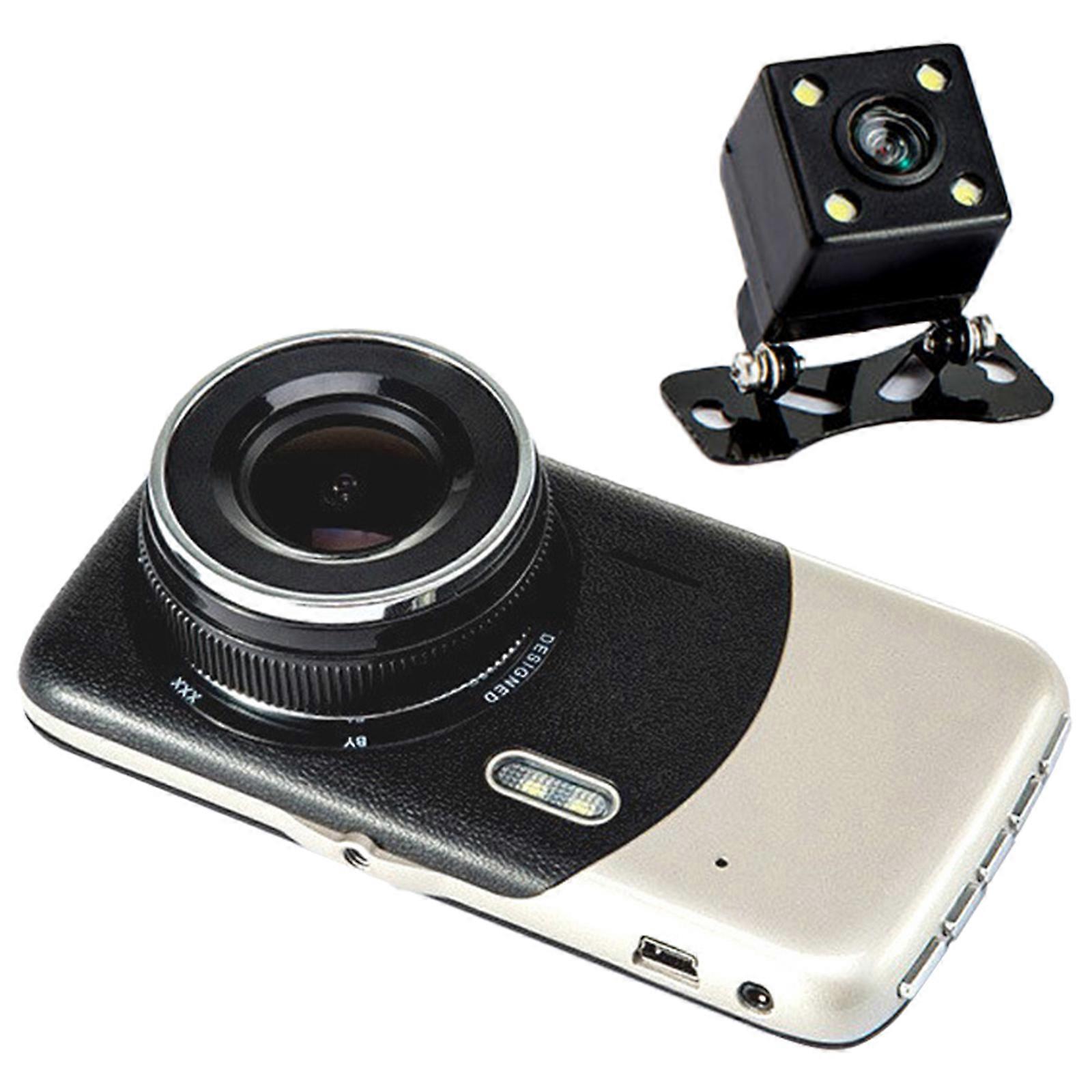 Driving Recorders Screen Car Dashcam Monitors Surveillances with WiFi Function, 1080P Resolution Wide Angle Double Lens Multicolor