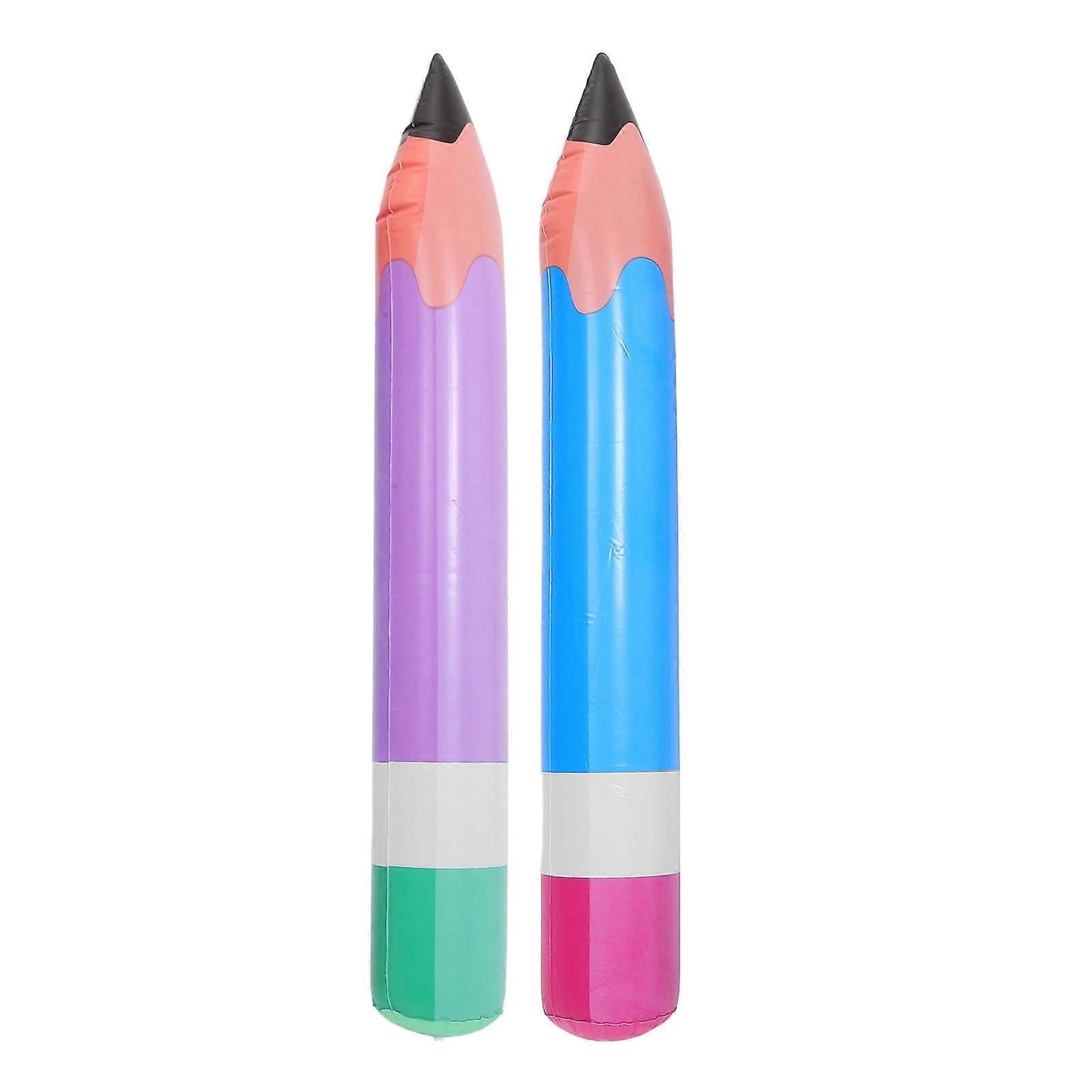 Crayon Shape Classroom Decoration For School Fair Assorted Color Lightweight 2Pcs