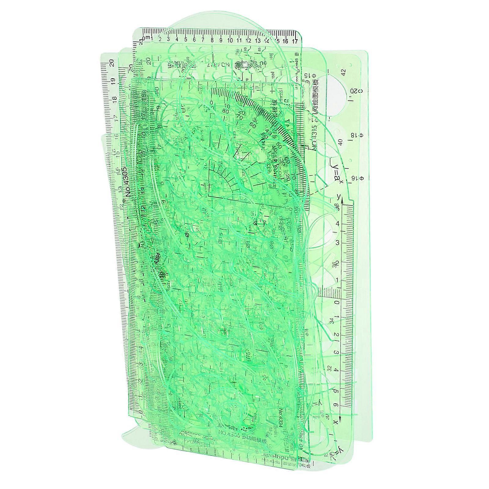 15Pcs Drafting Tools Architectural Rulers for Measuring Geometry Drawing