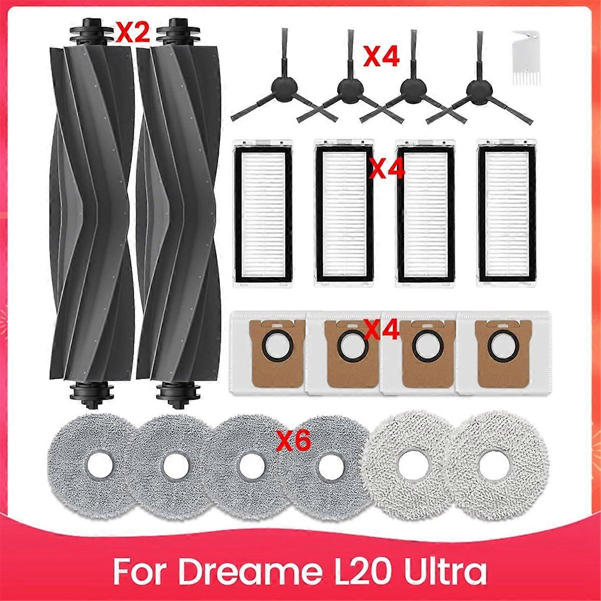 For L20 Ultra Main Side Brush Hepa Filter Mop Pads