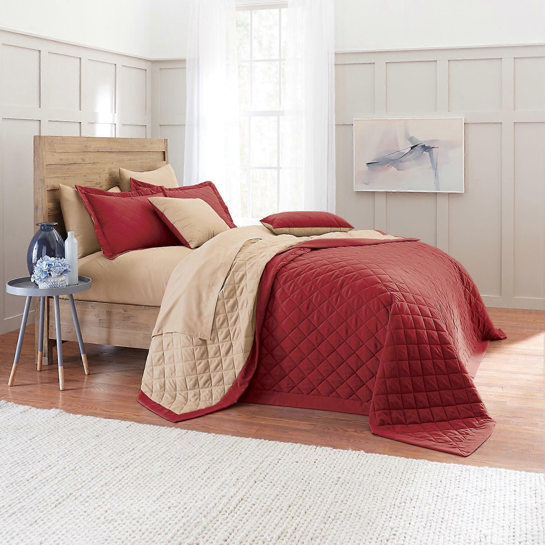 BrylaneHome Bedding BH Studio Reversible Two-Tone Ultra Soft Quilted Bedspread