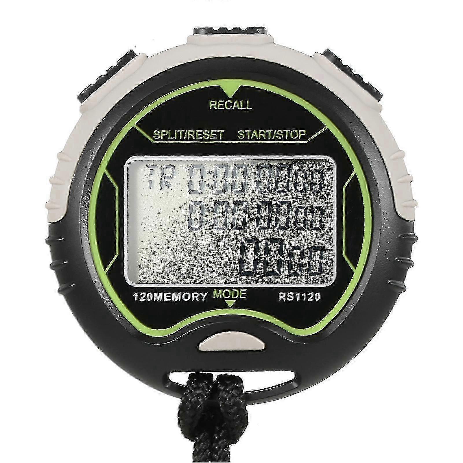 Professional Digital Stopwatch Timer Waterproof Digital Handheld Lcd Timer Chronograph Sports Counter With Strap For Swimming Running Football Train