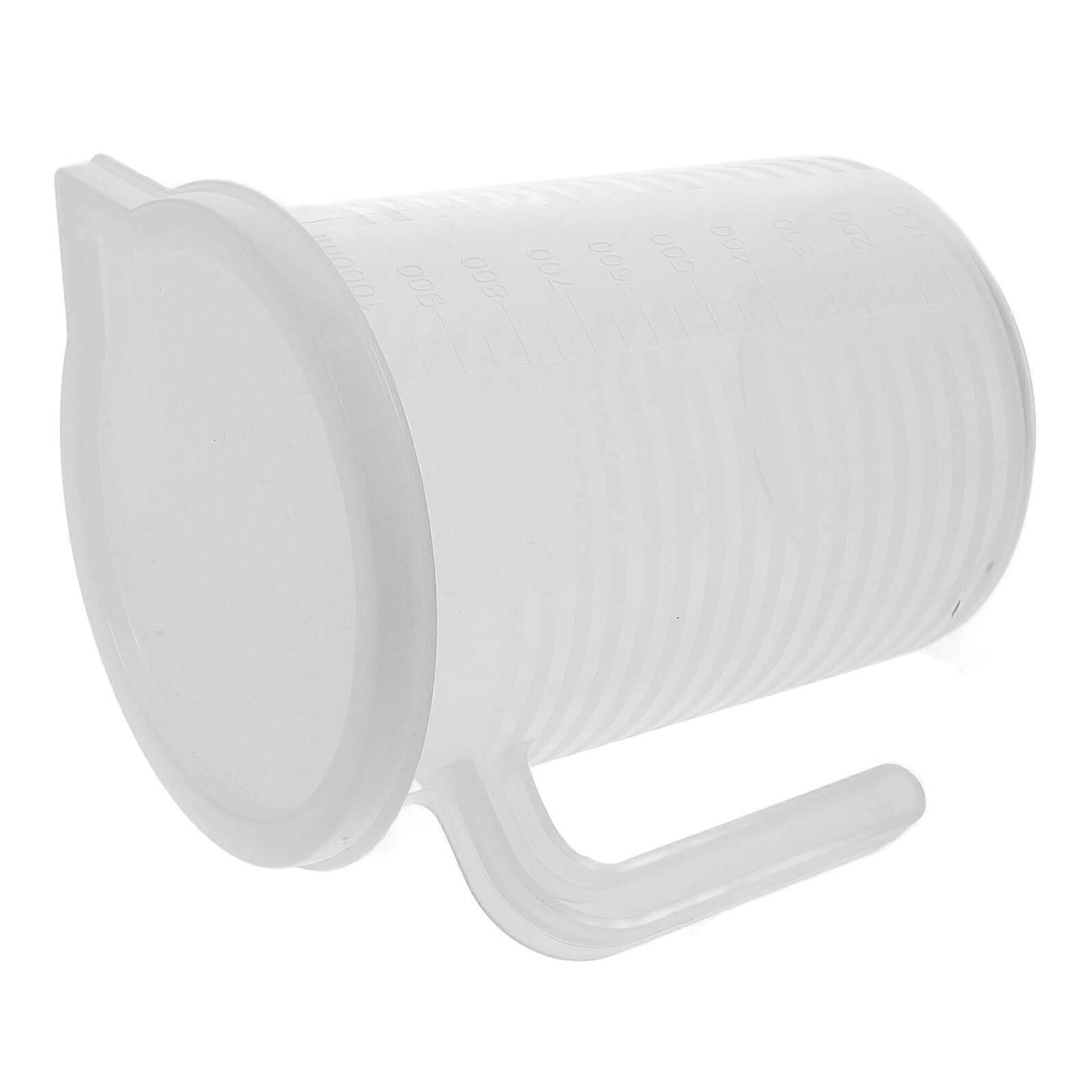 Large Capacity Measuring Cup with Lid for Liquids, Ergonomic Handle, Clear Graduated Markings