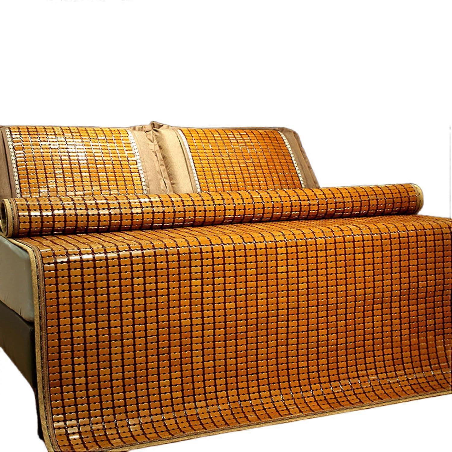 Bamboo Cooling Mattress Foldable Breathable Carbonized Summer Sleeping Mat for Home Dorm 100x190cm