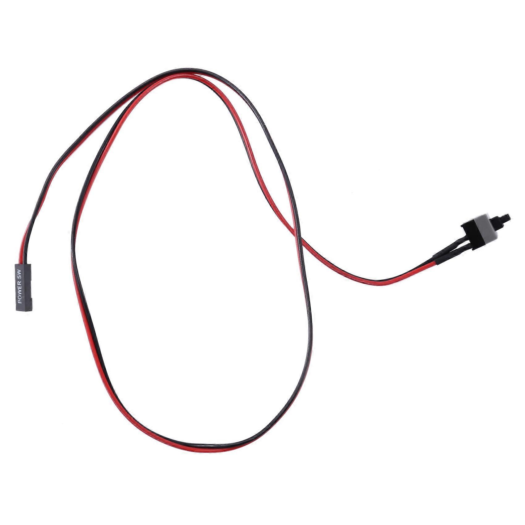 2 Pack 2 Pin SW PC Power Cable on/off Push Button ATX Computer Switch Wire 45cm