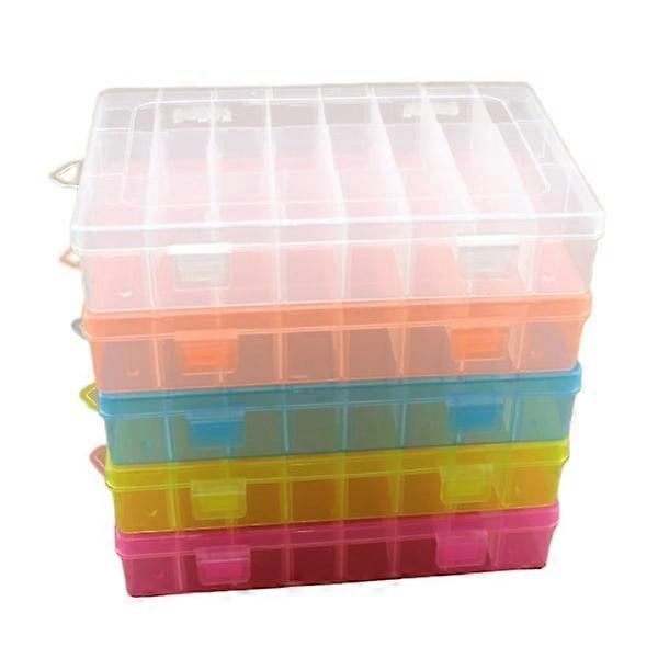 2 pcs Transparent Plastic Storage Box for Embroidery Thread, Organizer, Sewing Tools Blue
