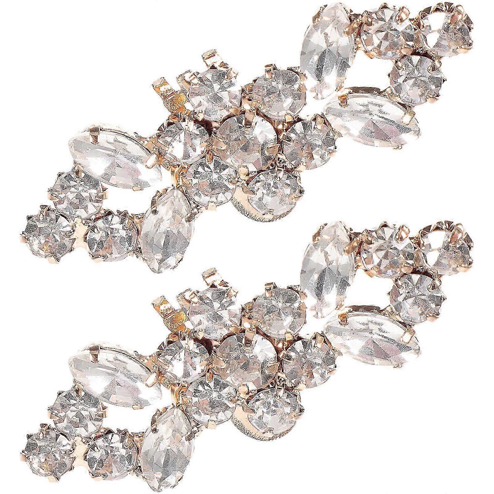 Rhinestone Shoe Clips for Wedding 2Pcs Assorted Color Event-Ready Boot Decorations