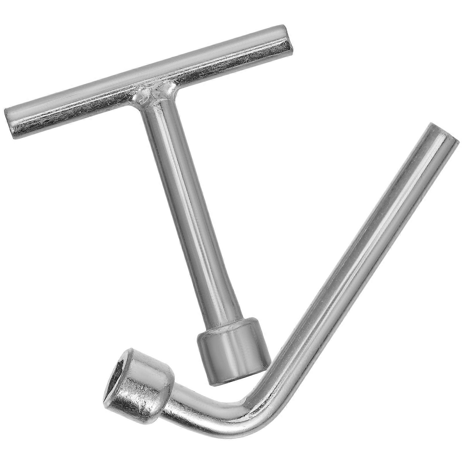 Radiator Triangular Socket Key Stainless Steel 2Pcs Heavy Duty Tool