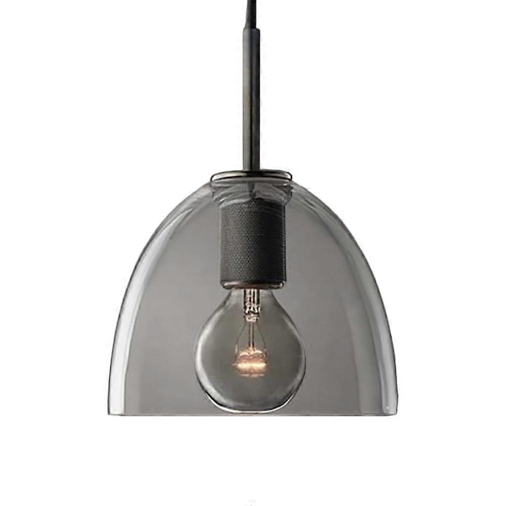 Glass Pendant Light Fixture with Adjustable Height, Geometric Shade for Farmhouse Kitchen Island