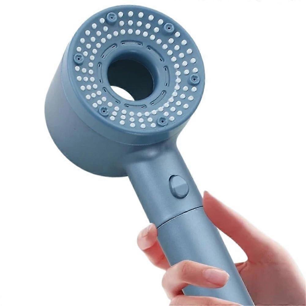 Adjustable  Pressure Shower Head with 5 Modes Water Saving Handheld Spray Grey Bathroom Set