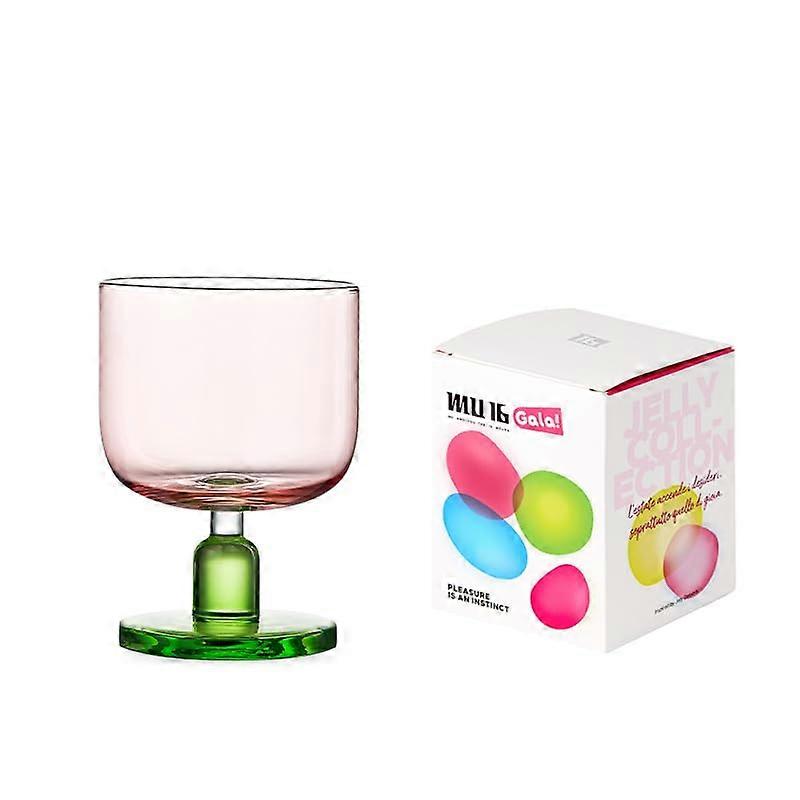 Lead Crystal Wine Glasses 11.2 oz with Color Changing Frosted Texture for Parties and Weddings