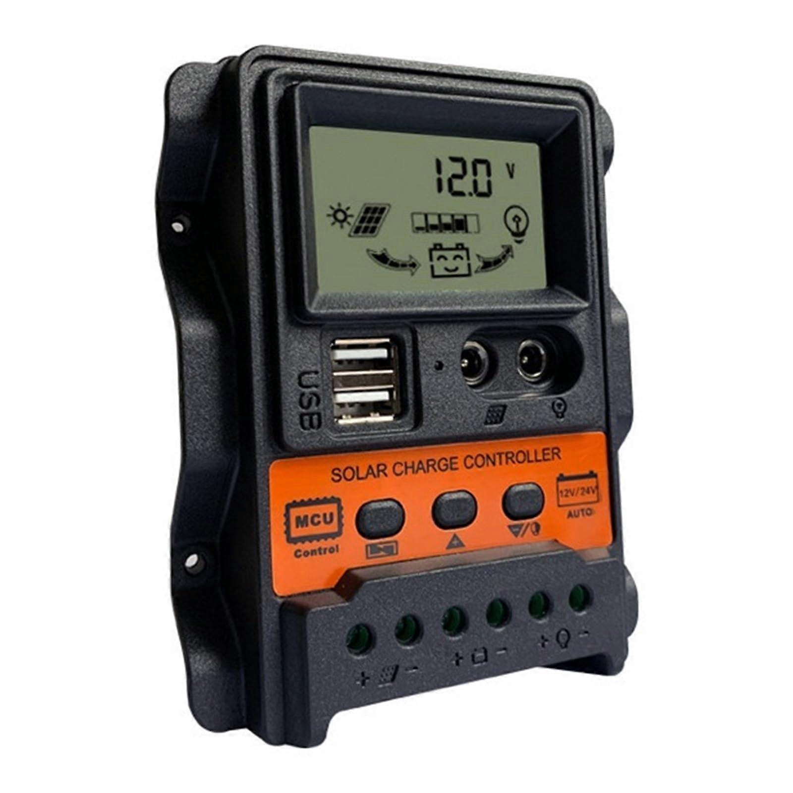 PWM Solar Charge Controller 10A 20A 30A, 12V/24V, LeadAcid AGM Gel Battery Compatible, Solar Panel Regulator