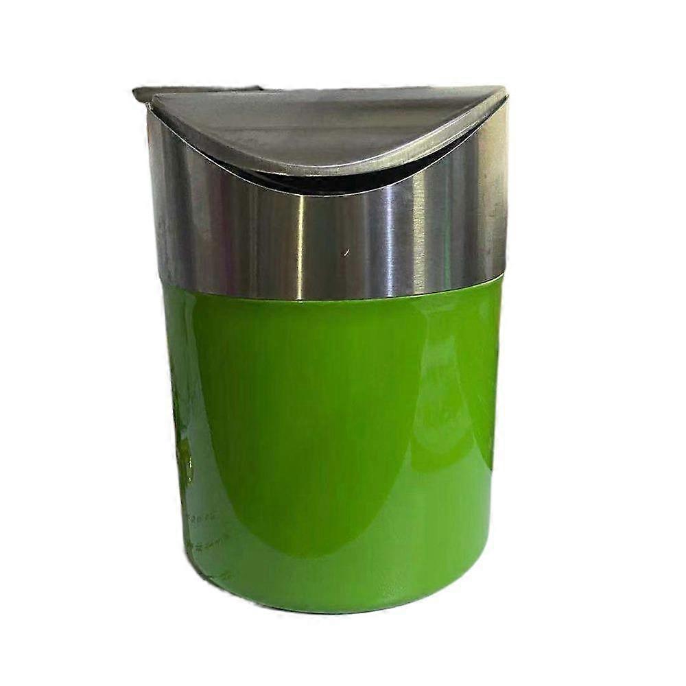 Rust-proof Mini Flip Trash Can Dust-proof Creative Storage Bin Desktop Trash Can  Dormitory