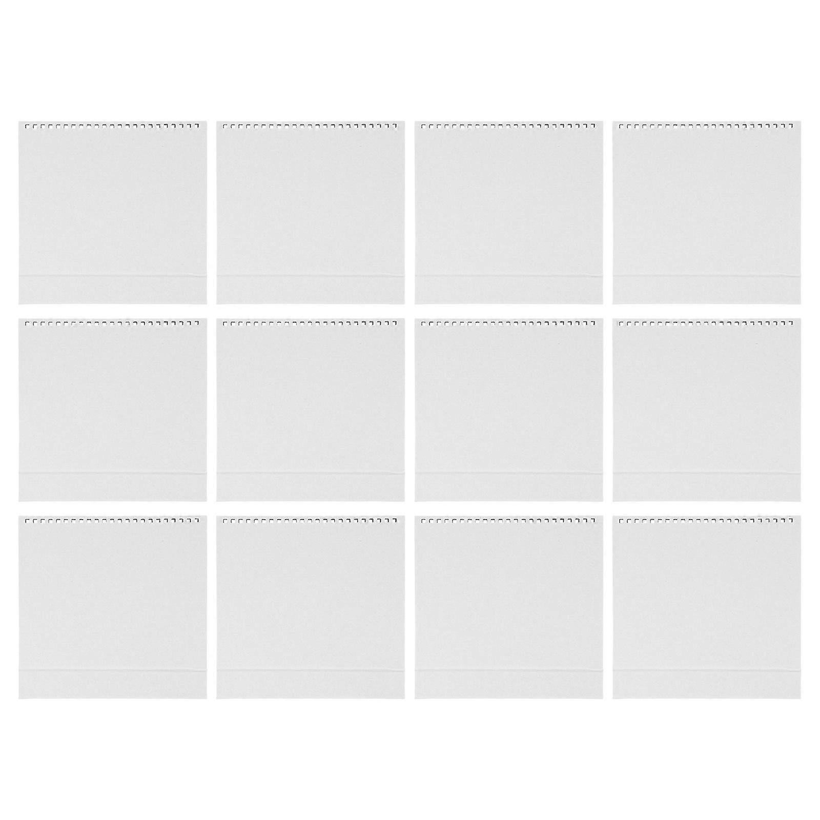12Pcs DIY Desk Calendars Home Office Calendar Making Rack Multi-purpose DIY Base