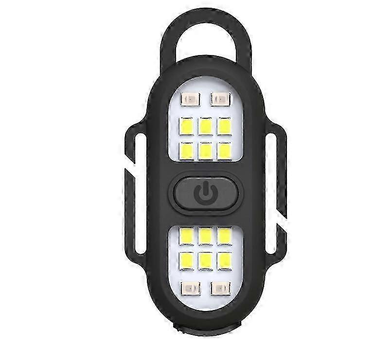 USB Rechargeable Clip-On Running Light, 450lm LED Safety Flashlight with 5 Modes