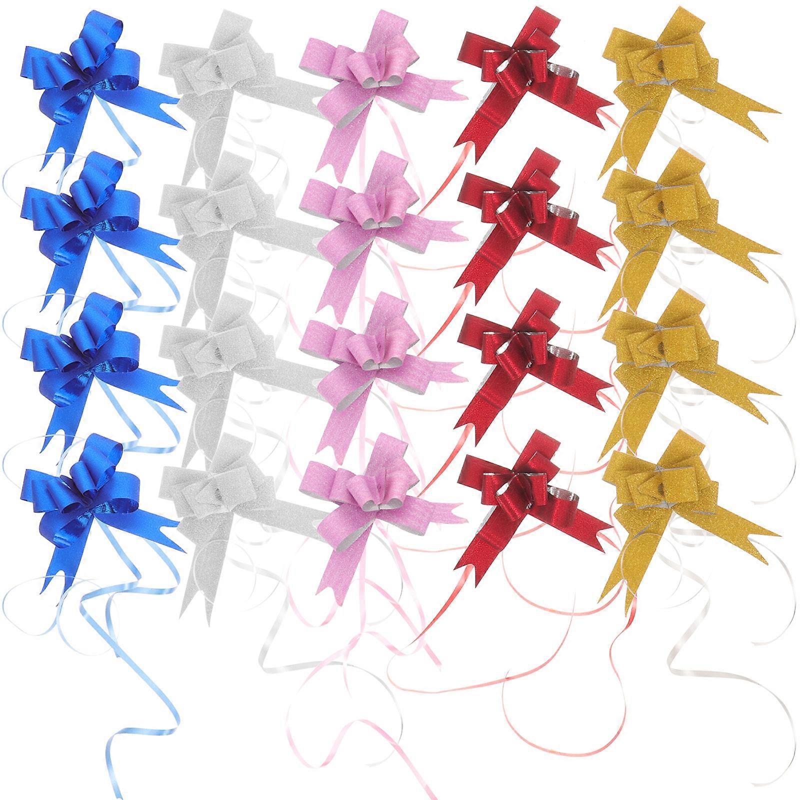 Butterfly Knot Silk Ribbon String Bows for Decoration 100Pcs Assorted Color