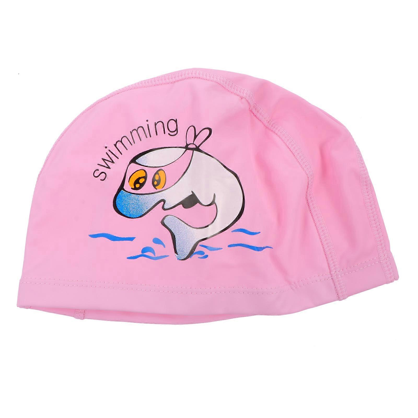 Wasserdichte Badekappe für Kinder, pink, flexible Passform