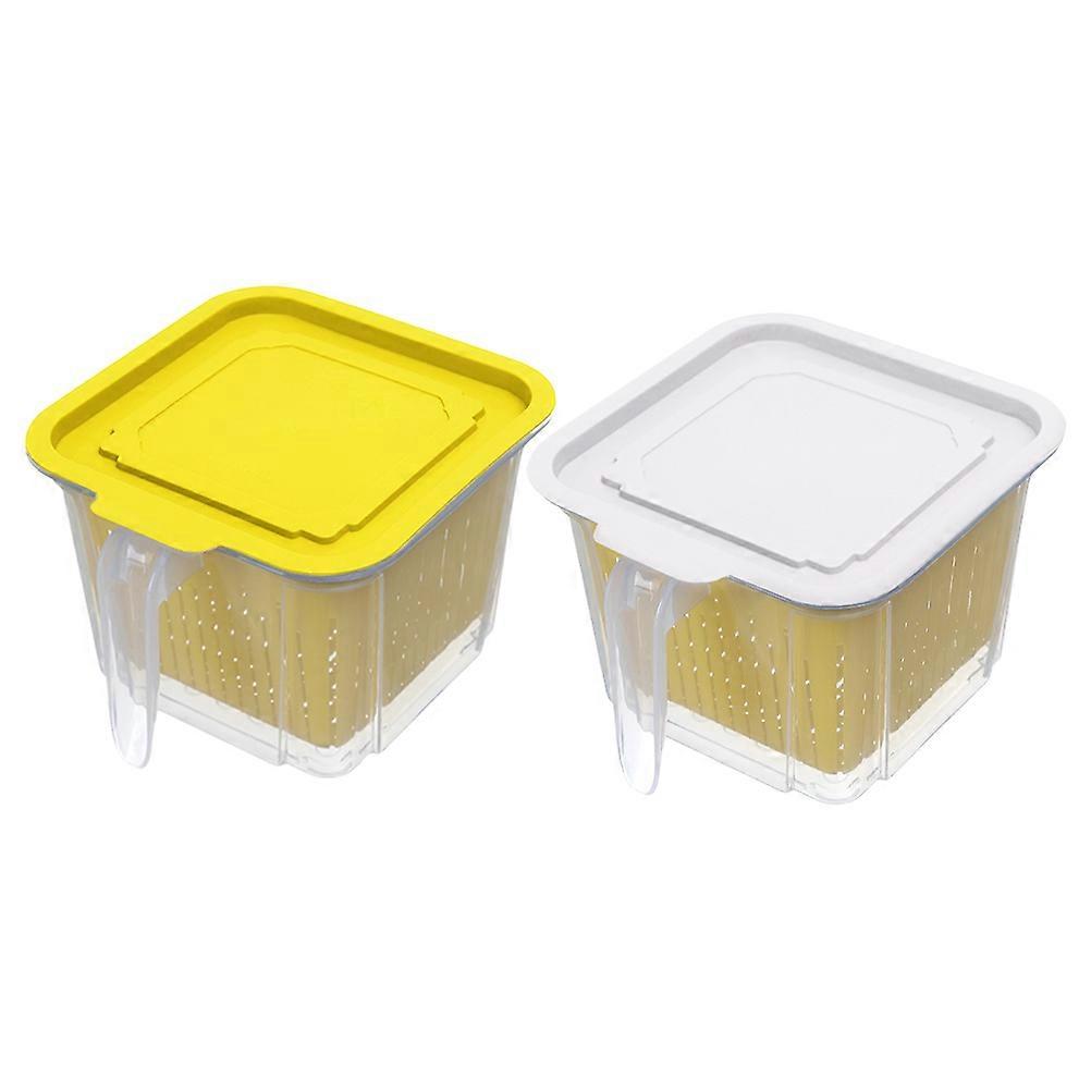 Preservation Storage Case Versatile Draining Crisper for Food 2Pcs