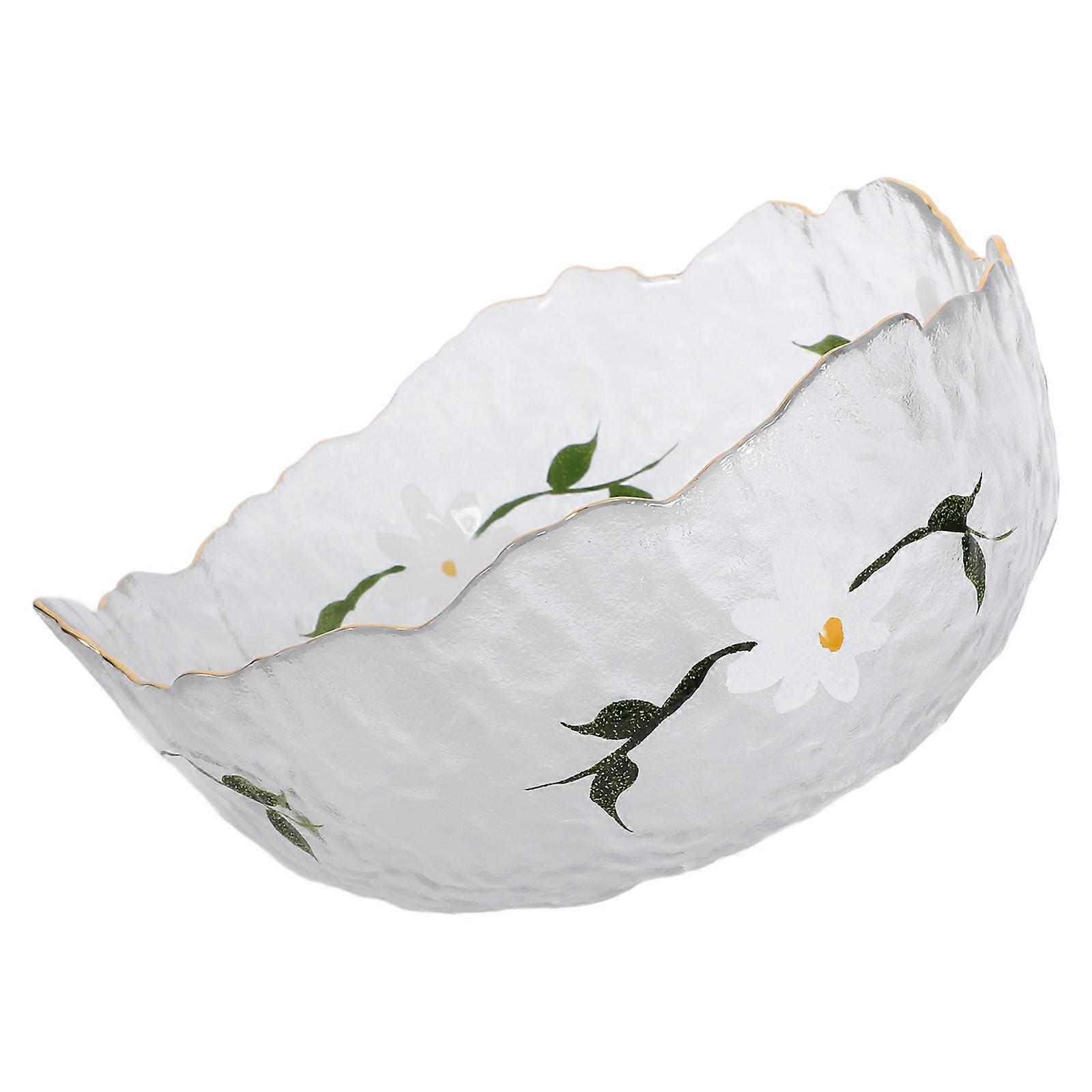 Decorative Dessert Bowl Daisy Pattern Container for Storage Use