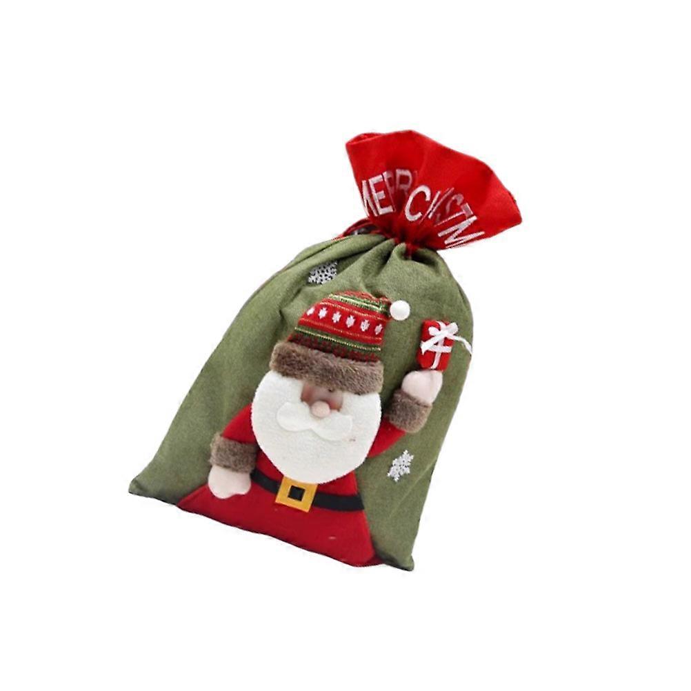 Santa Storage Pouch Christmas Gift Bag for Candy Storage 1 Bundle