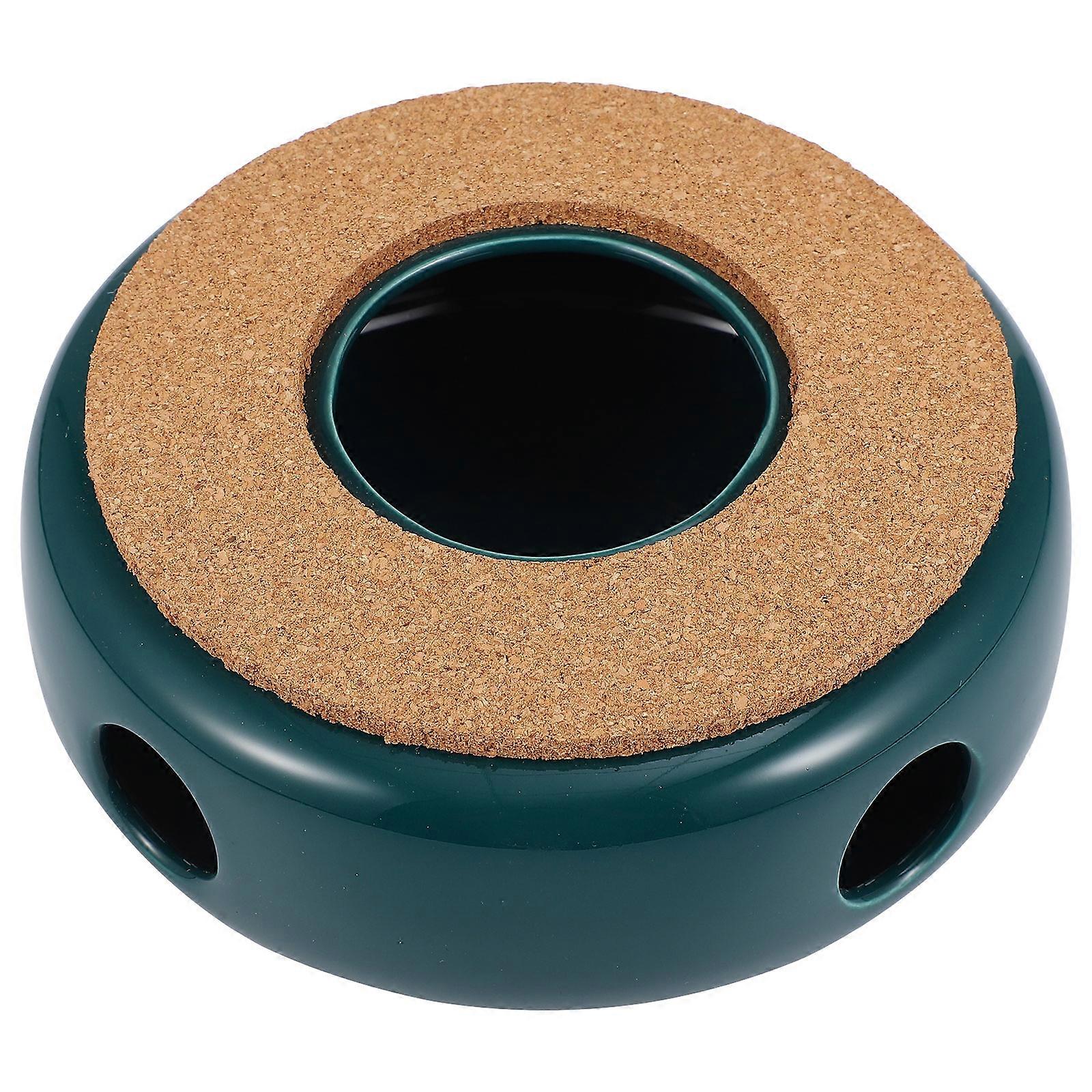 Ceramic Tea Stove Warmer for Warming Tea 2Pcs with Green Color