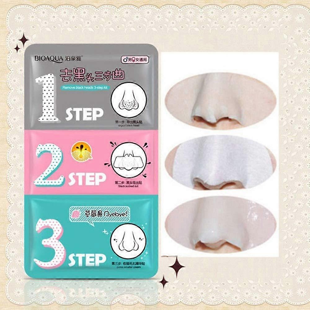Blackhead Remover Nose Strips 3Step Deep Pore Cleansing for Clear Smooth Skin 10 Pack