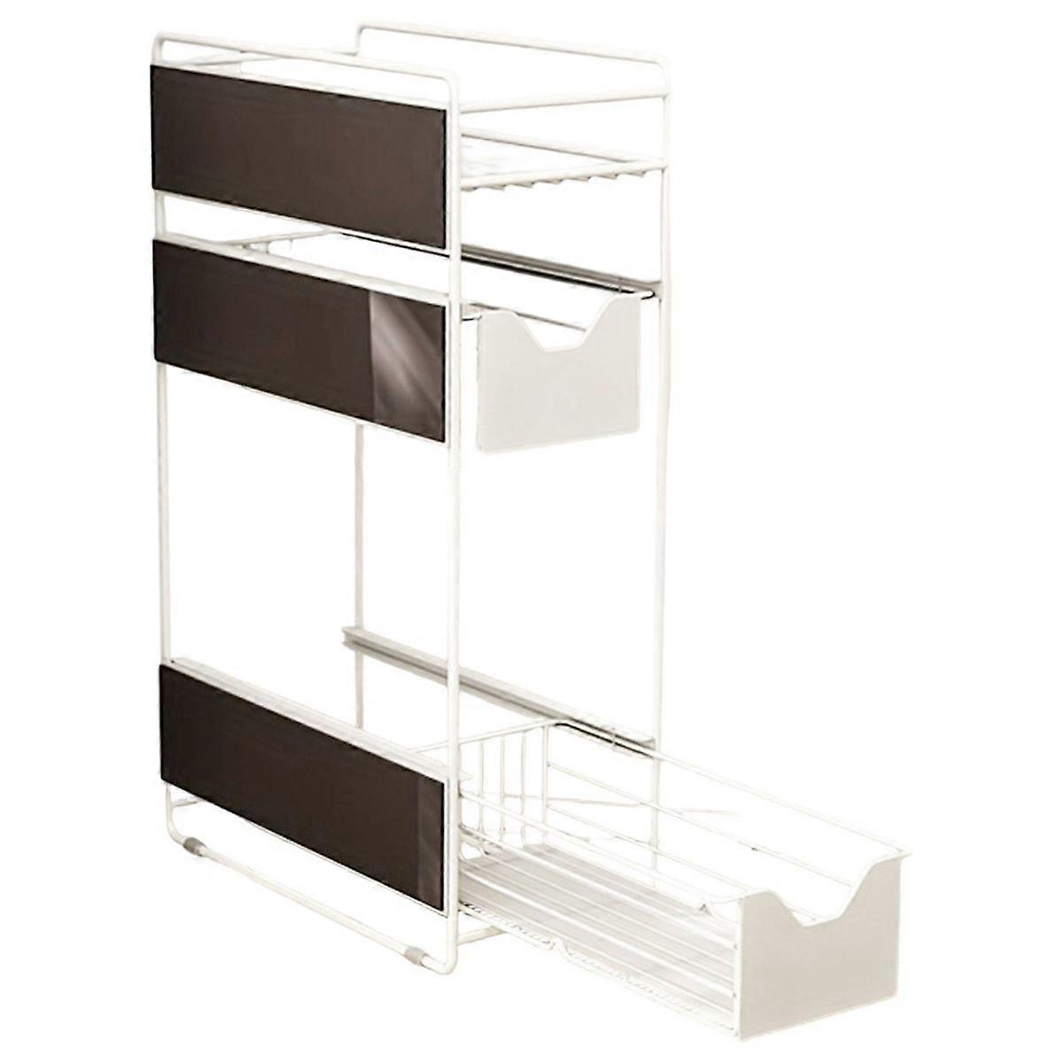 Magnetic Side Rack for Laundry, 1pc - Metal Pull-Out Storage Organizer for Washing Machine