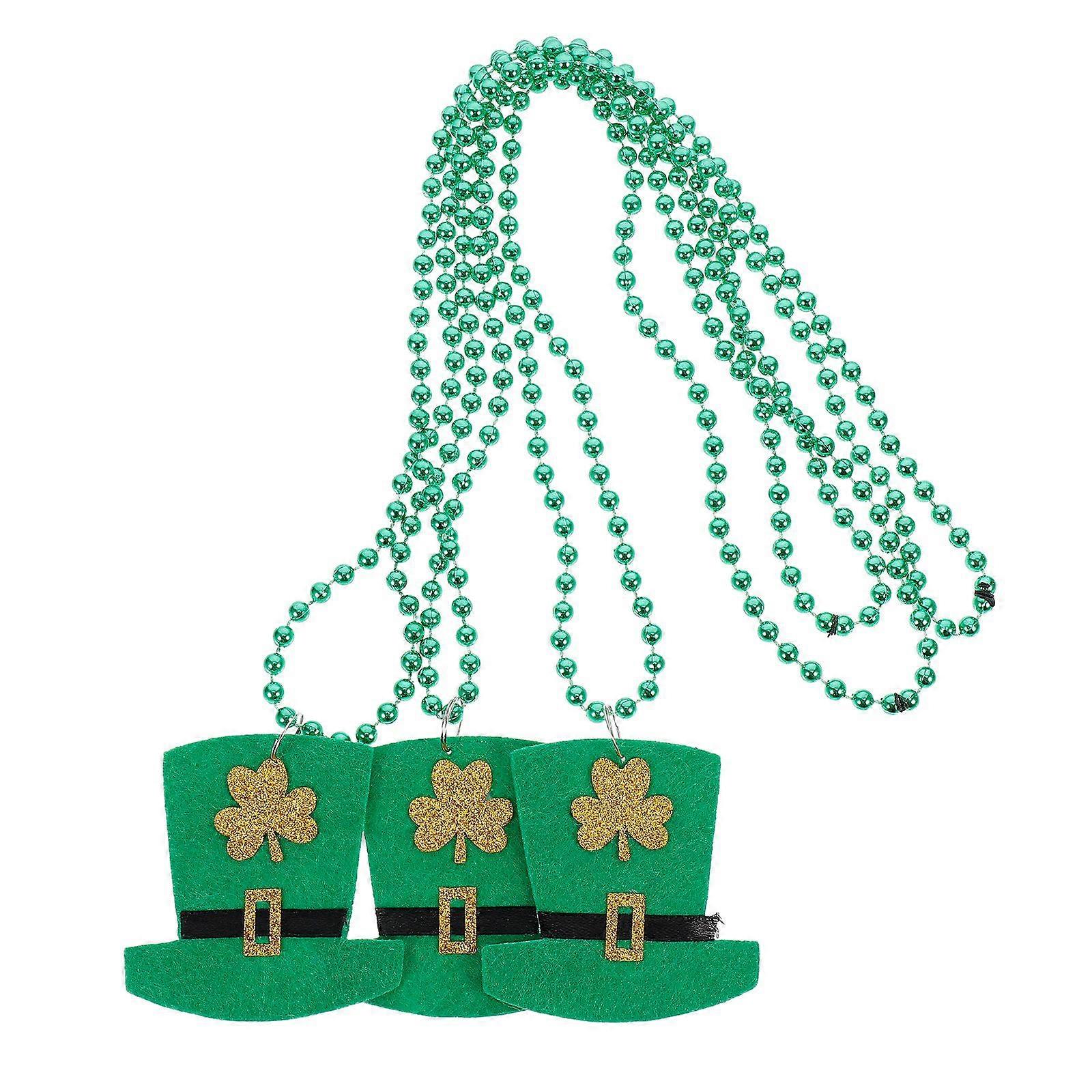 3pcs St. Patrick's Day Theme Luck Clavicle Delicate Charming Decorative Necklace
