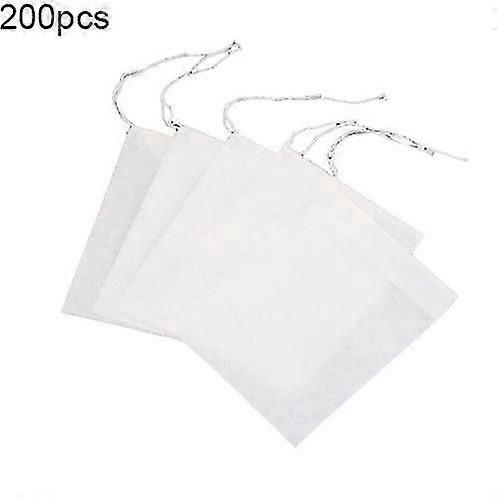 100pcs White Non-woven Empty Teabags String Filter Paper Herb Loose Tea Bag