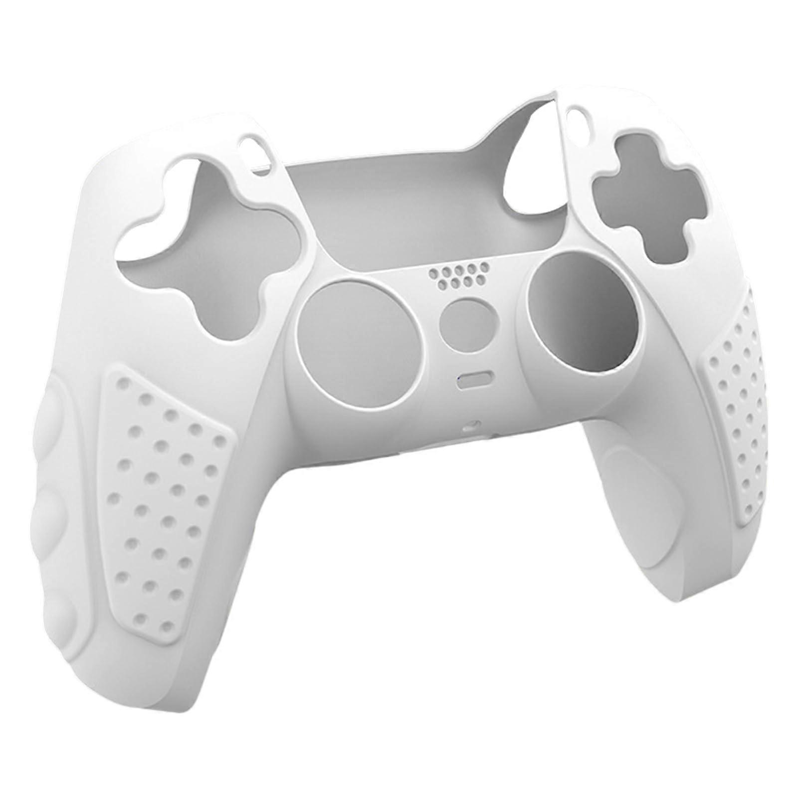 Silicone Cover for PS5 Controller with Ergonomic NonSlip Grip and Easy Clean Protective Shell White