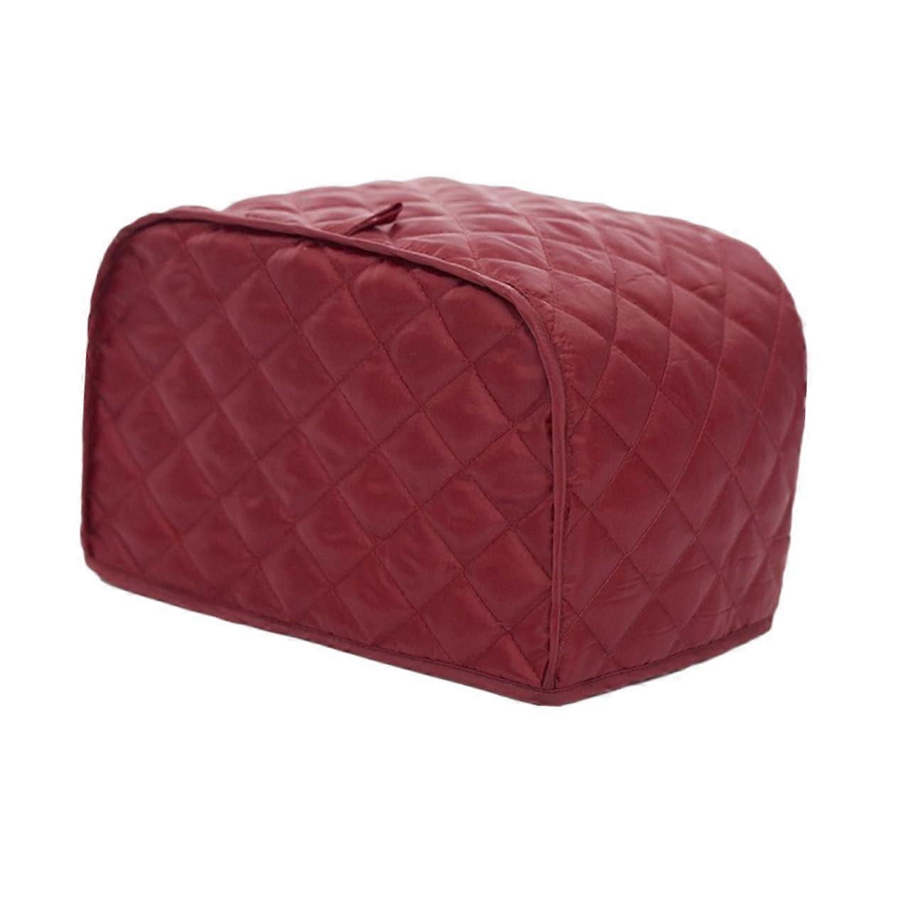 Red Two Slice Toaster Cover Dustproof Polyester Cotton Protector for Kitchen Appliances