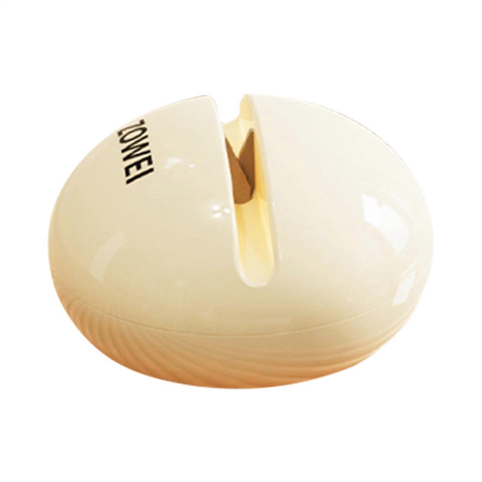 Kitchen Knife Sharpener with Frosted Stone, Round Ball Design and Quick Sharpness Restoration  White