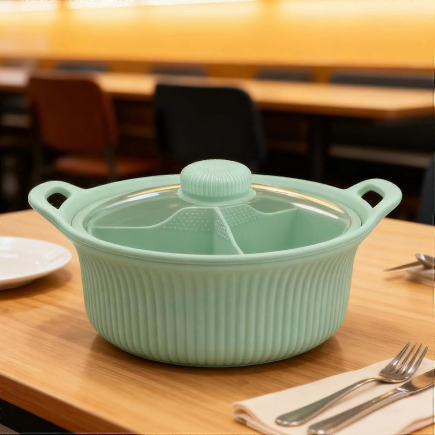 Microwave Vegetable Steamer with Lid, Dual Compartment, Stackable 3Piece, Air Fryer Safe