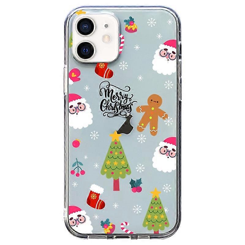 Christmas Colored Drawing Pattern High Transparent Soft TPU Phone Case