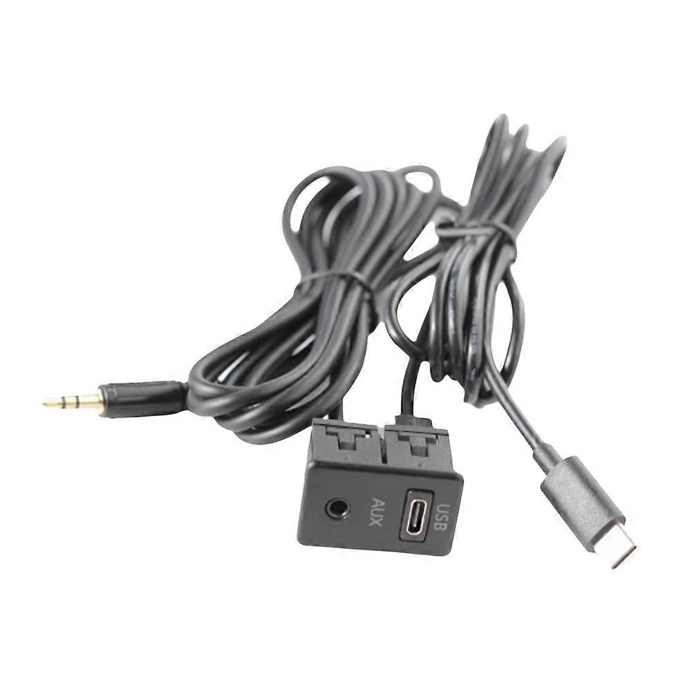 Car Android Navigation Machine AUX Panel TYPE-C+AUX Input USB-C+AUX Interface Panel Extension Cable Adapter Panel