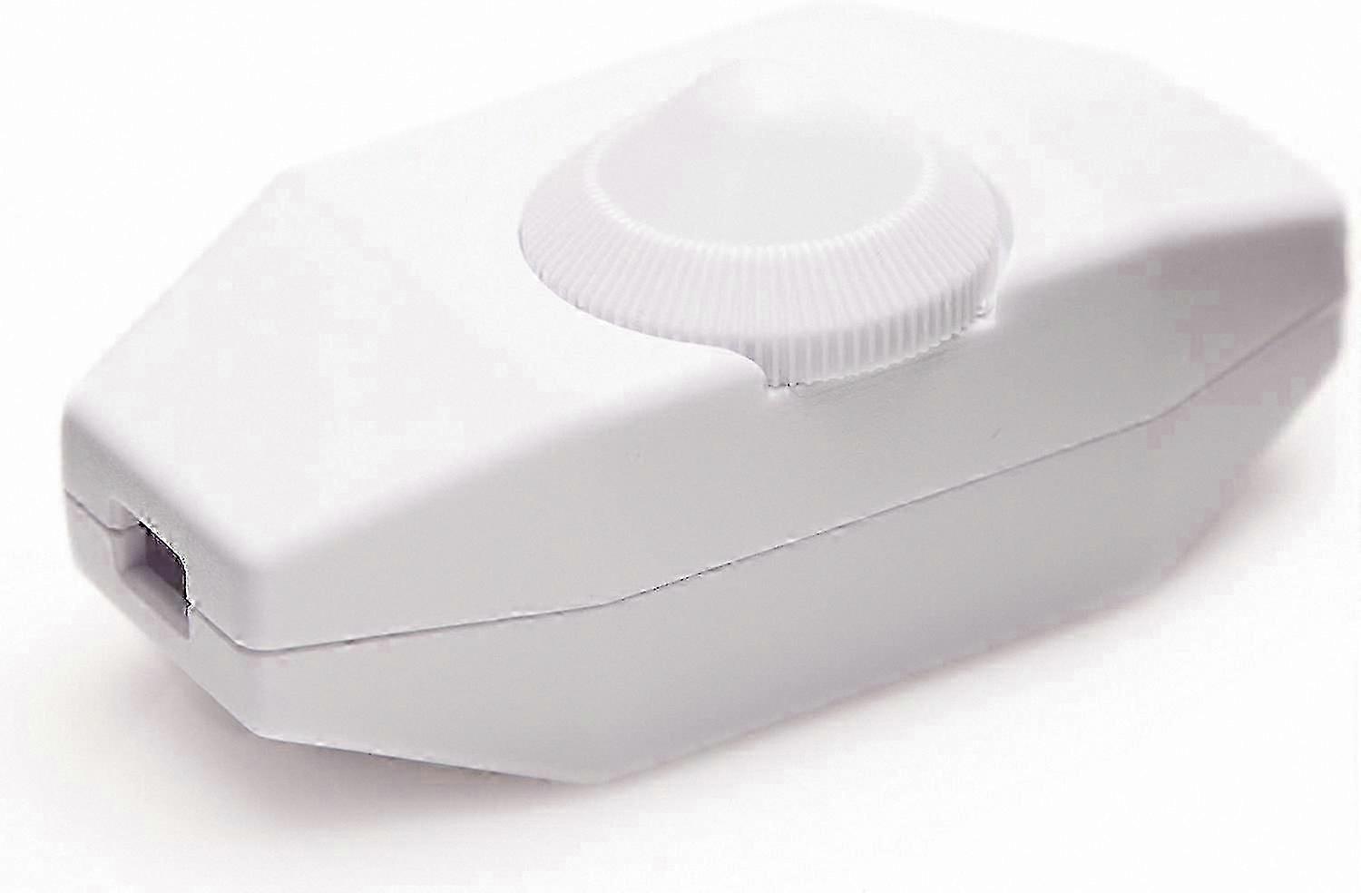 Dimmable Light Controller, Rotary Push Button Switch with White 220-230V Cable for LED