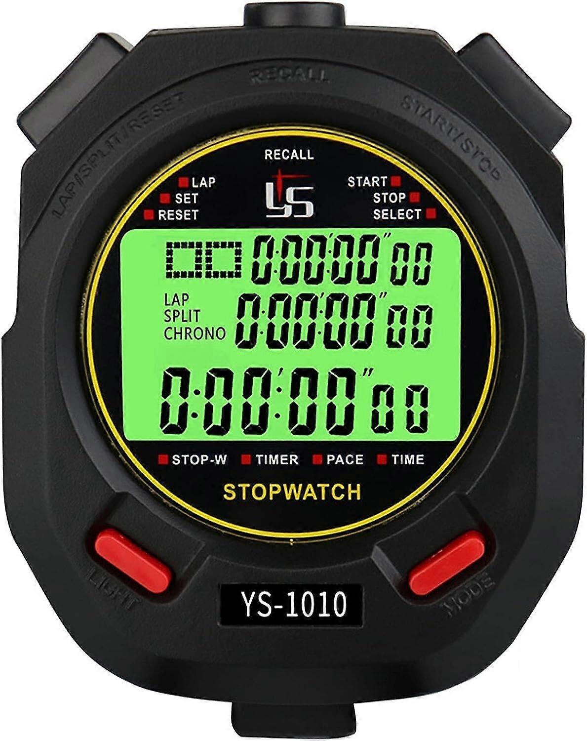 Stopwatch Digital Sports Watch with Split Timing, Countdown, Backlight, Waterproof for Training