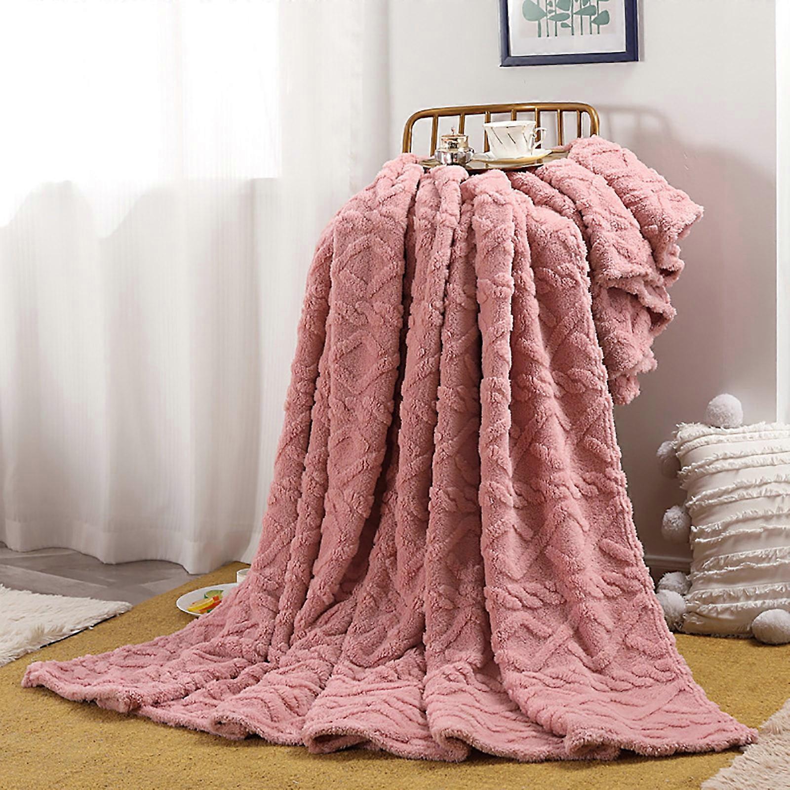 70*100cm Super Soft Warm Solid Warm Micro Plush Fleece Blanket Throw Rug Sofa Bedding