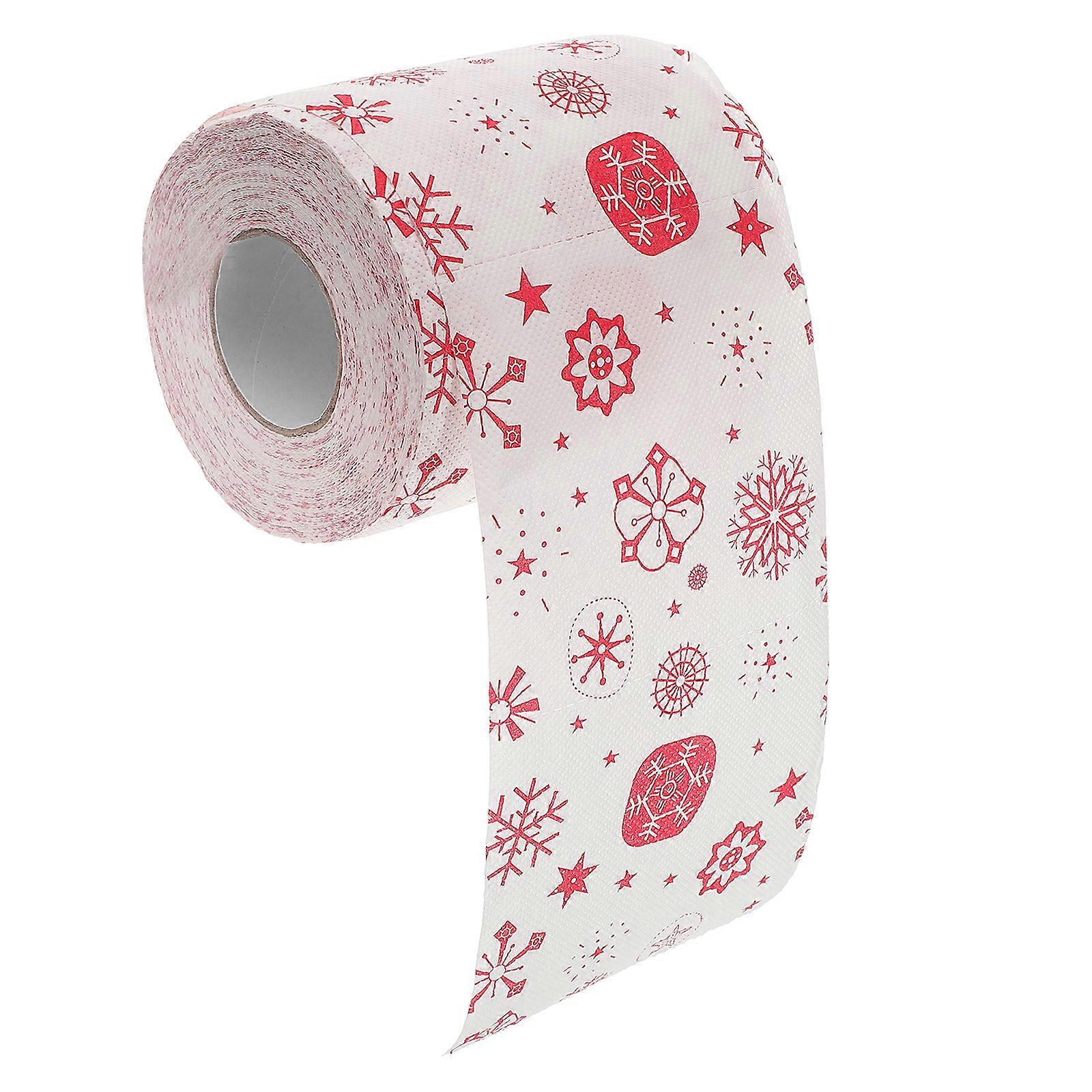 Christmas Socks Pattern Toilet Paper Roll for Table Decoration 1 Roll