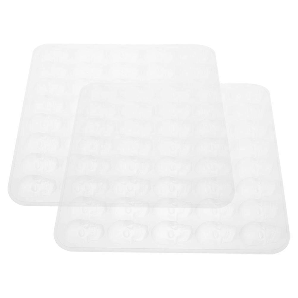 2Pcs Halloween Skull Silicone Molds for Candy Making and Baking Use